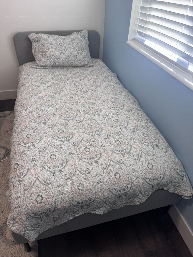 Ikea twin bedframe and mattress