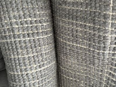 NEW Pottery Barn Chunky Wool Jute Rug, Gray & Ivory, 5’ x 8’