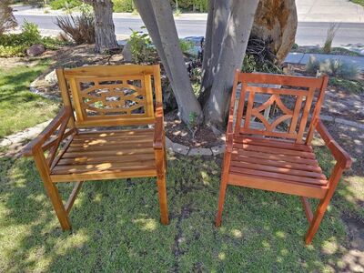 PATIO CHAIRS NEW WOOD ASSEMBLED