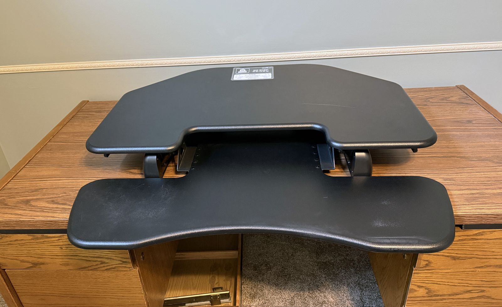 VARIDESK CUBE CORNER 36 - BLACK HEIGHT ADJUSTABLE DESKTOP