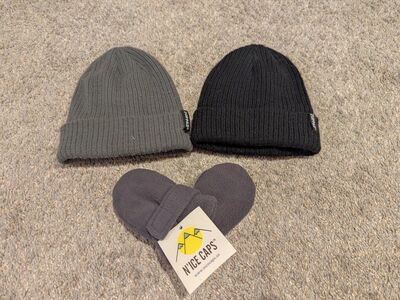 Baby beanies and mittens