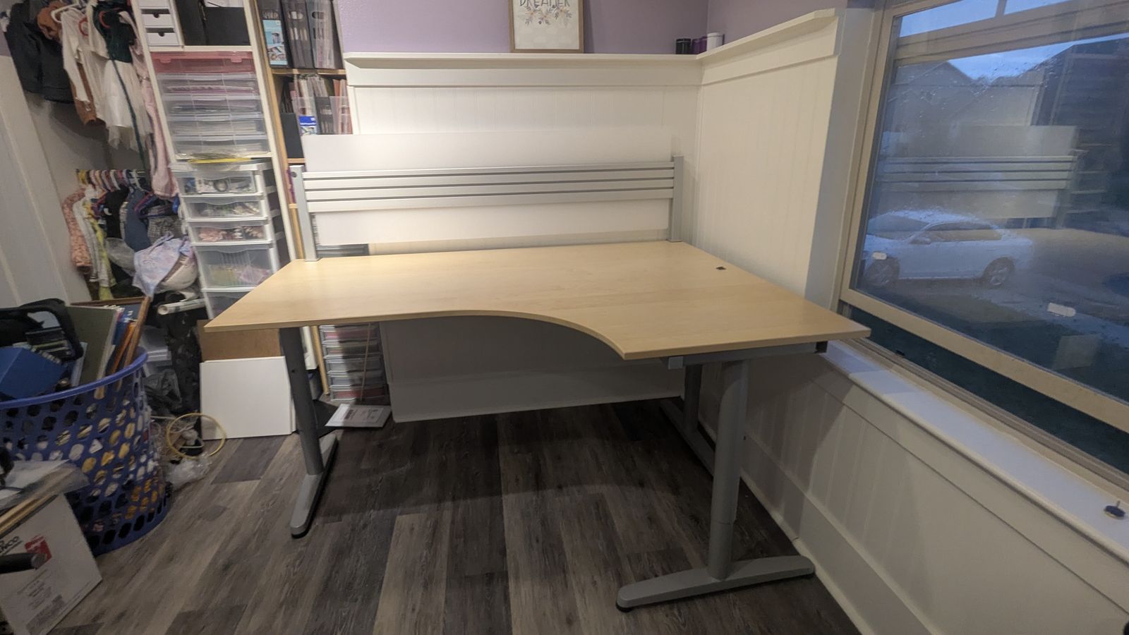 Three IKEA Galant Wooden Corner Desks