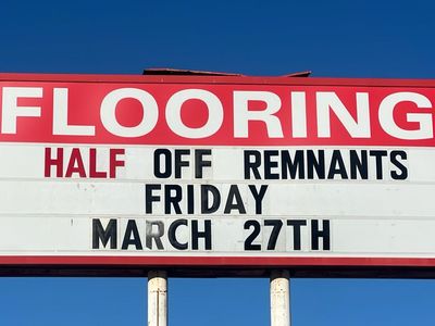 Half Price Remnant Sale Friday March 27th