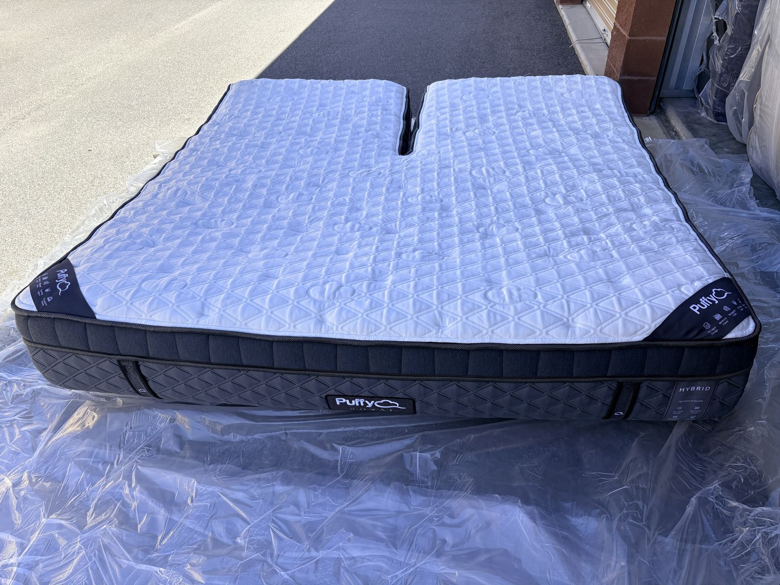 King size Puffy Royal Hybrid, Split-Head Mattress 