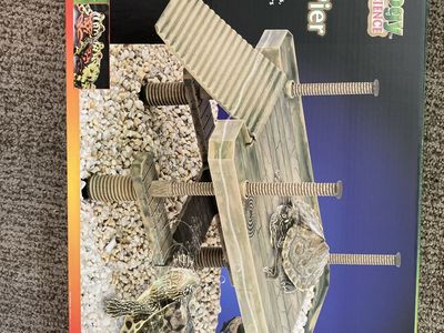 Turtle floating dock and food