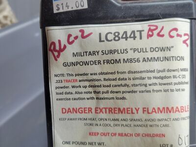 new BLC2 powder LC844T Reloading