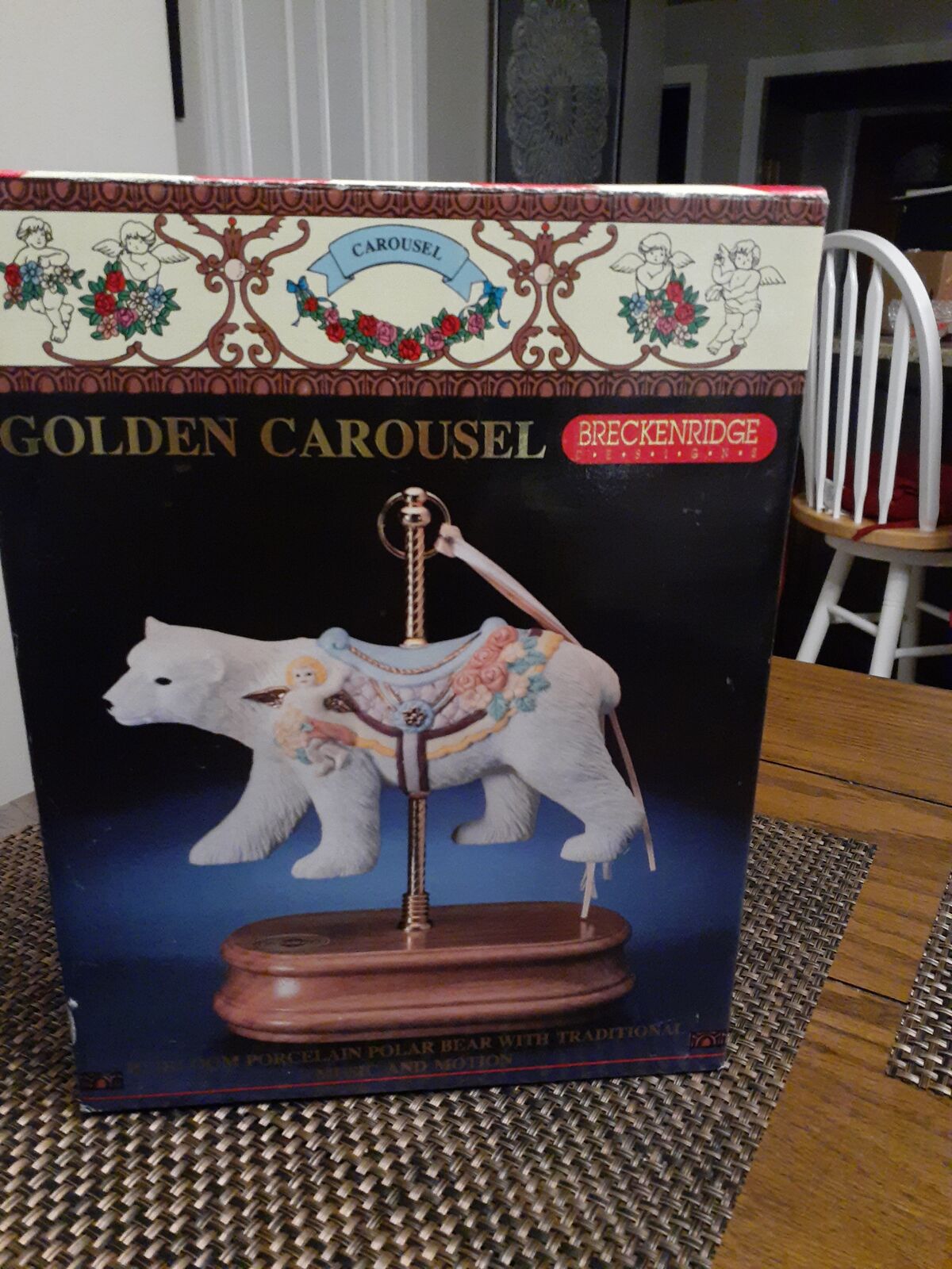 Musical porcelain carousel animals