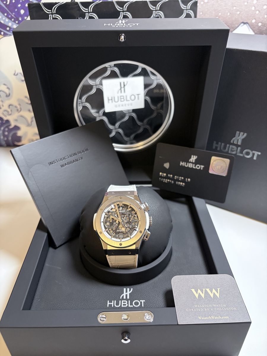 Hublot Classic Fusion Aerofusion Chronograph Titanium "All White" Luxury Watch– 45mm Reference: 525.NE.0127.LR