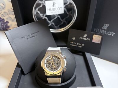 Hublot Classic Fusion Aerofusion Chronograph Titanium "All White" Luxury Watch– 45mm Reference: 525.NE.0127.LR