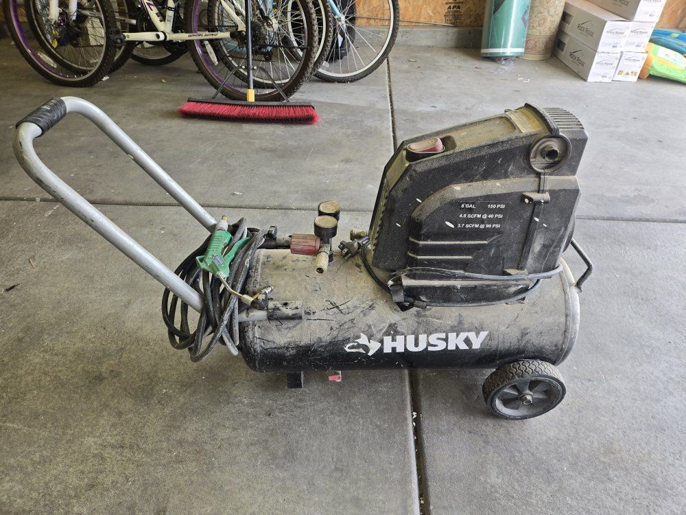 Husky 8 Gallon Portable Air Compressor - $95