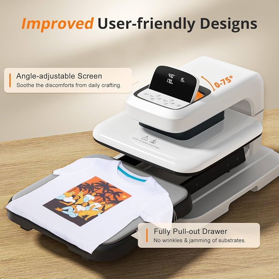 HTVRONT Auto Heat Press 2 (brand-new)