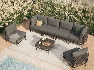 New Patio Furniture Sectional And Coffee Table