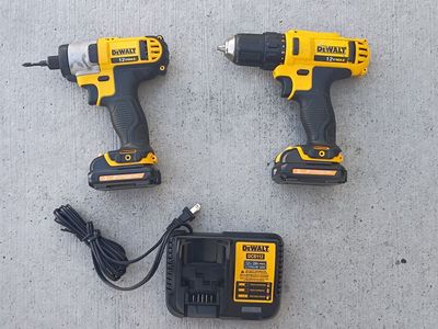 DeWalt 12v Max Cordless Drill and Impact Driver, New Batteries and Charger