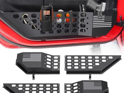 Metal Front Door Molle Panels for Jeep Wrangler JL JLU 2018-2026 | Gladiator JT 2020-2026 - Brand new