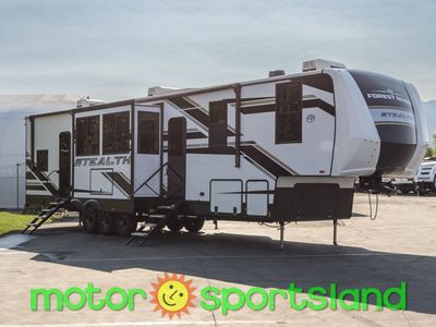 2025 Forest River Stealth 4015GX Toy Hauler Garage Rear Living Room U-Shaped Dinette