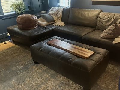Brown Leather sectional