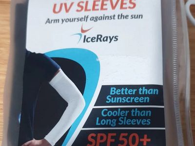 Cooling uv sleeves, spf50+, New, Light Grey,