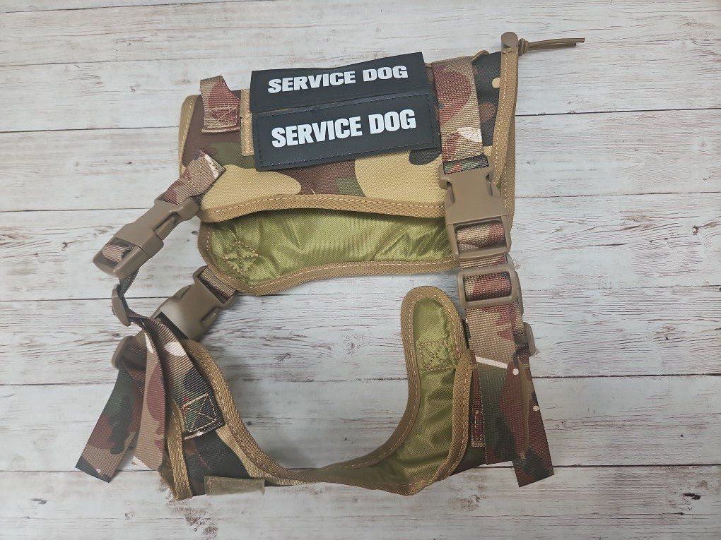 Camo Service Dog Harness Vest - Size S