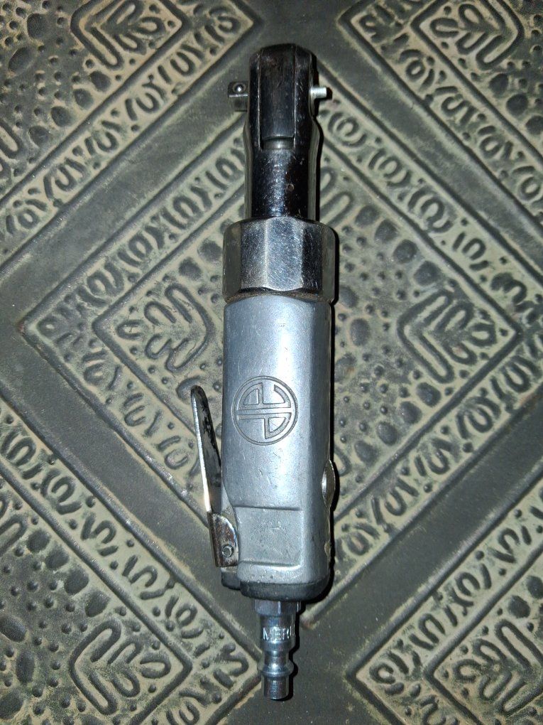 Vintage Pneumatic Air Ratchet Wrench Tool with Quick Connect Fitting