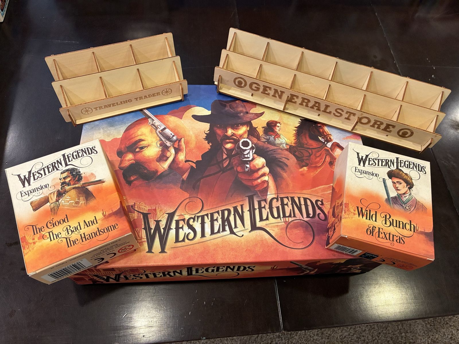 Western Legends Board Game Bundle with Expansions and Wood Inserts