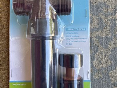 H2Owize Spray-to-Drip Adapter Kit HW-1849 - 30 PSI Regulator, 150 Mesh Filter, 1/2" Barb Fittings