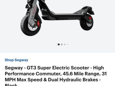 Segway GT3 Super Electric Scooter - High Performance Commuter, Black