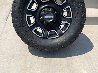 Ford F350 Rims and Tires 35/12.50R20 Toyo AT3 Load E Like New
