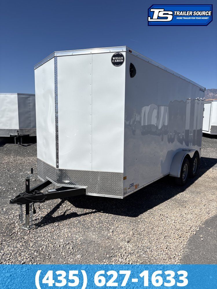 7x16 Wells Cargo Fast Trac Deluxe Enclosed Cargo Trailer - 7'0" Interior - 7K GVWR -
