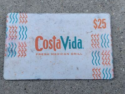 25$ Costa vida gift card