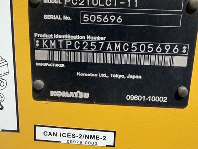 Komatsu PC210LCi-11 Hydraulic Excavator Intelligent Machine Control 2.0