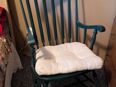 Vintage Spindle-Back Wooden Rocking Chair