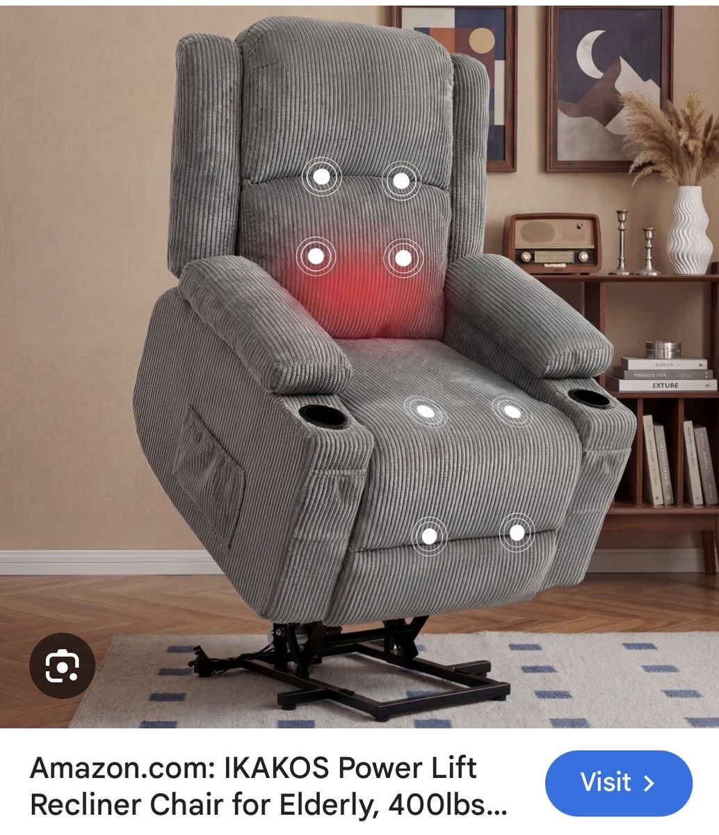 IKAKOS Power Lift Recliner Chair for Elderly, 400lbs Max Load,