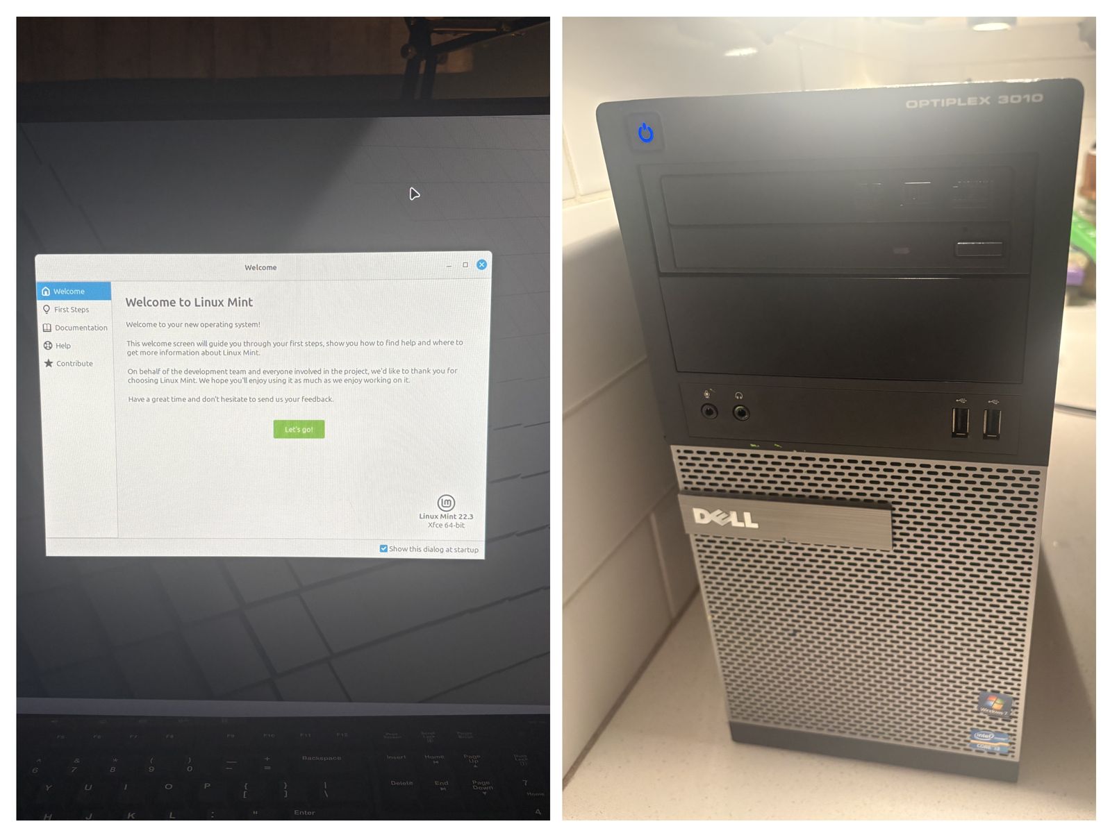 Dell OptiPlex 3010 Desktop PC Linux Mint HDMI output 8gb RAM 500gb HDD DVD Drive