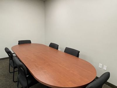 Conference Table with Chairs - Cherry Finish Meeting Room Furniture Set