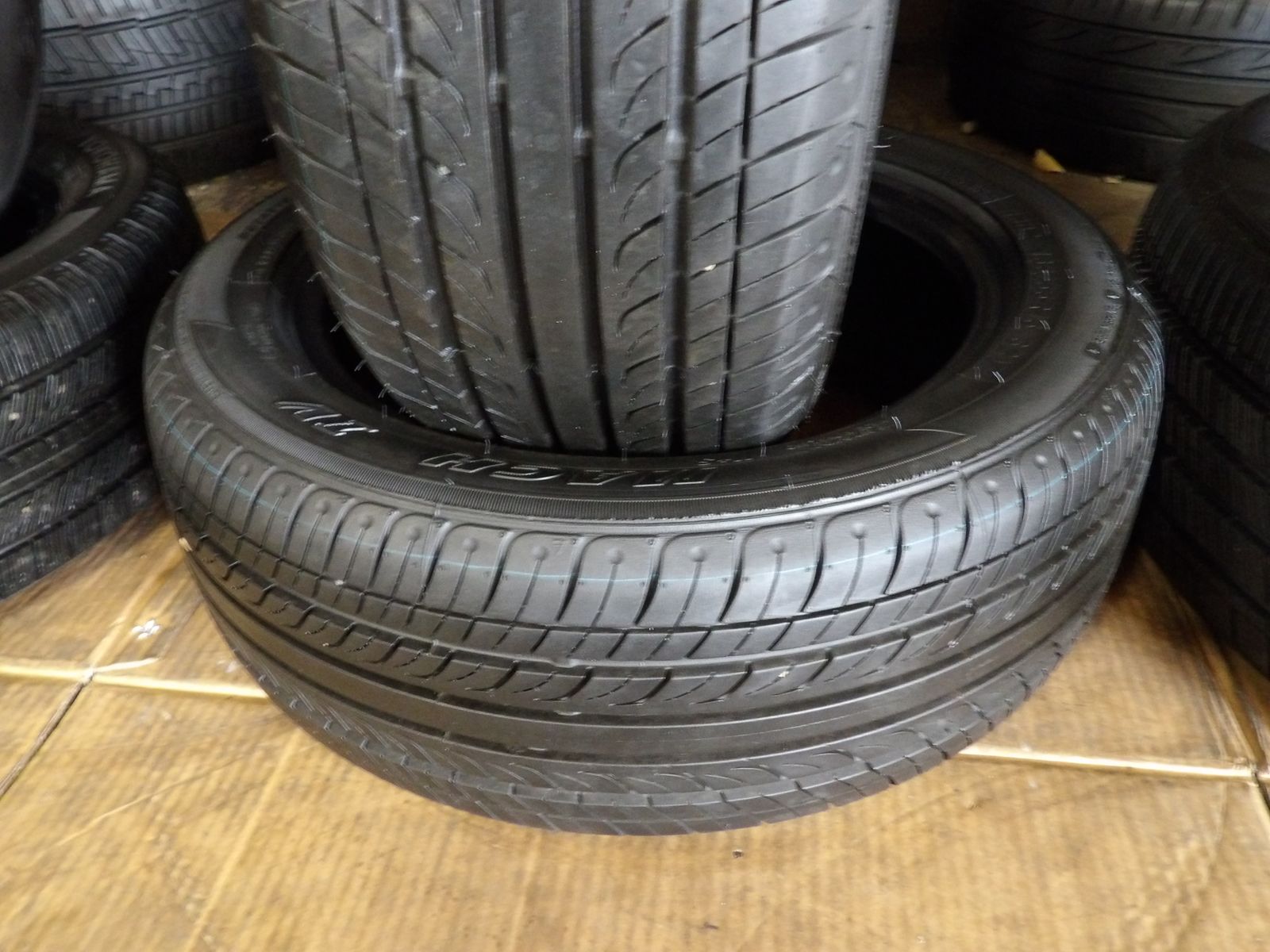 185/55R15 THUNDERER MACH IV PAIR OF TWO USED TIRES 