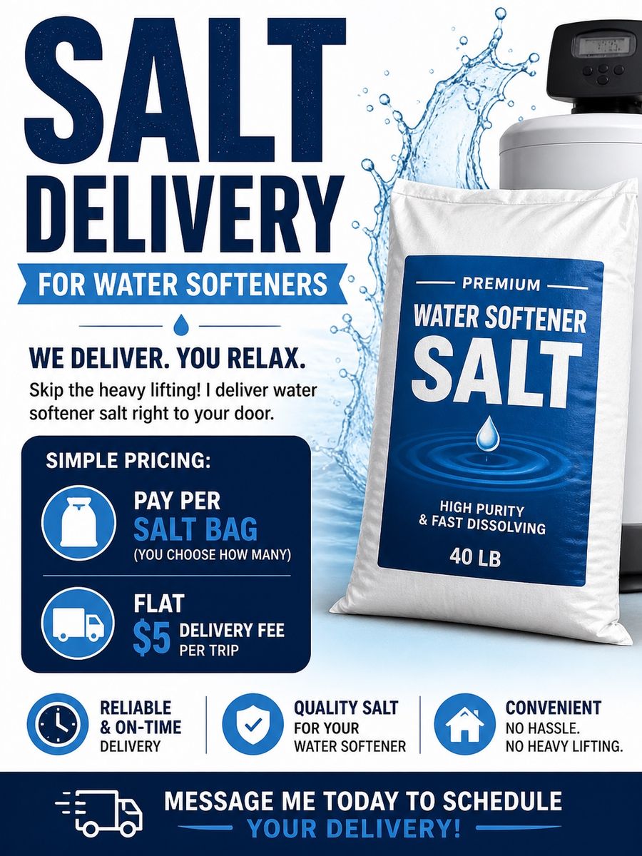 Salt Delivery for Water Softeners