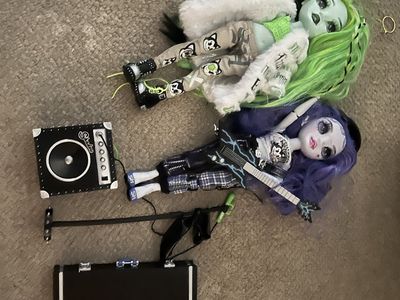 Rainbow/Shadow High Rock Band Dolls Green and Purple