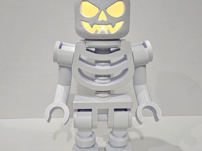 Giant 3D Printed Lego Inspired Skeleton Figure