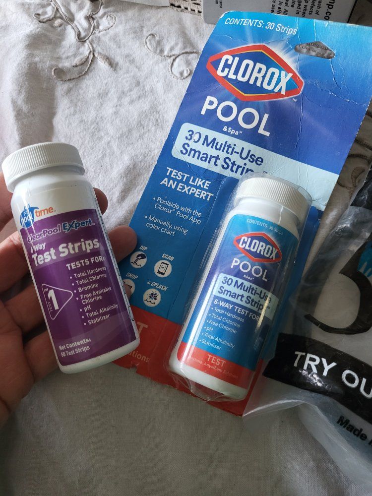 Clorox Pool&Spa & HTH Clear Pool Expert Multi-Use 6-Way Test Strips - 30 & 50 Count Packs