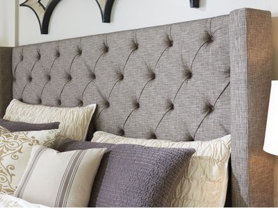 Ashley Upholstered King Bed frame & headboard