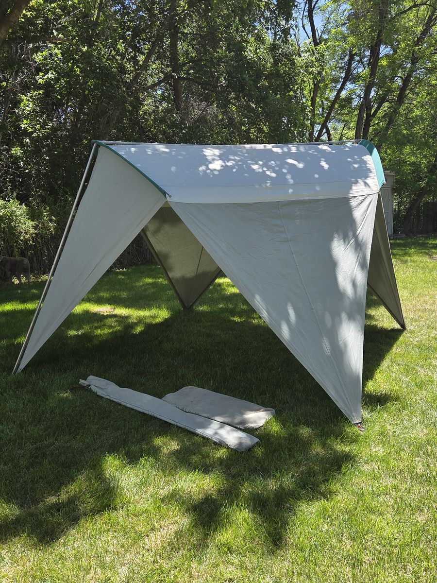 Vintage Springbar Leisure Port #211 Z by AAA Tent and Awning With Poles and Stakes