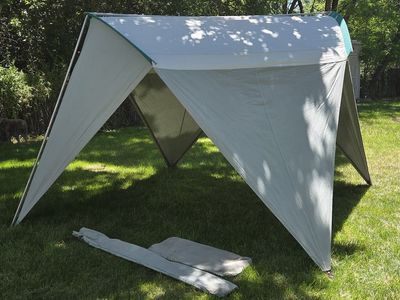 Vintage Springbar Leisure Port #211 Z by AAA Tent and Awning With Poles and Stakes