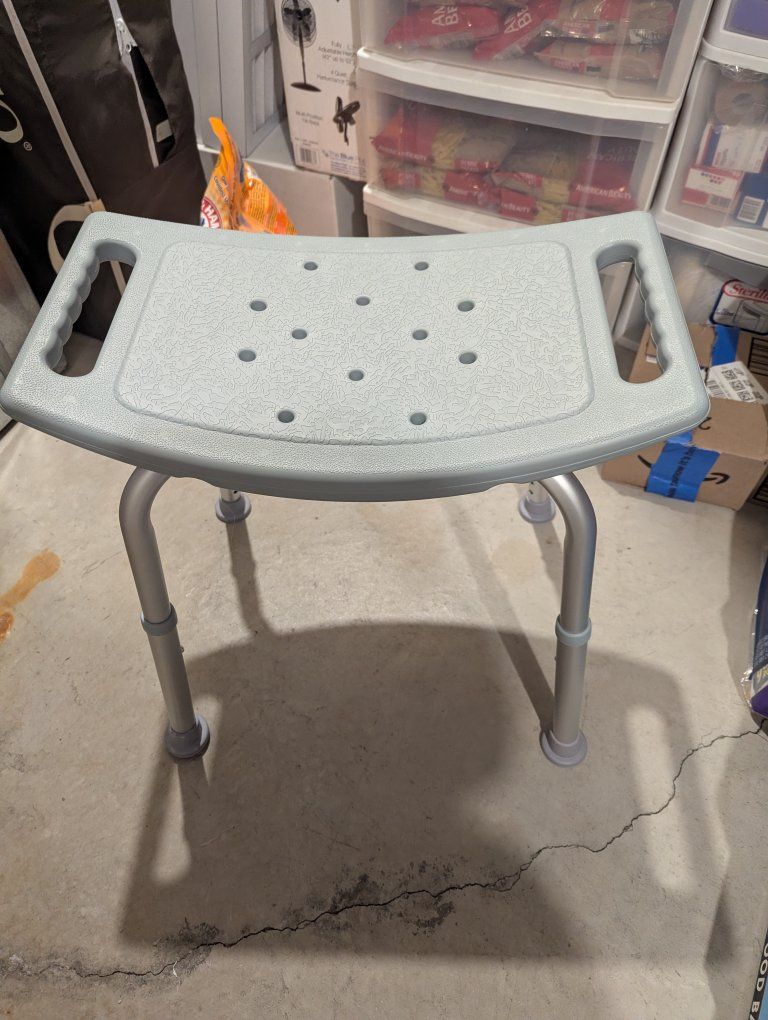 Adjustable Shower Bench grey