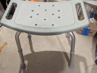 Adjustable Shower Bench grey