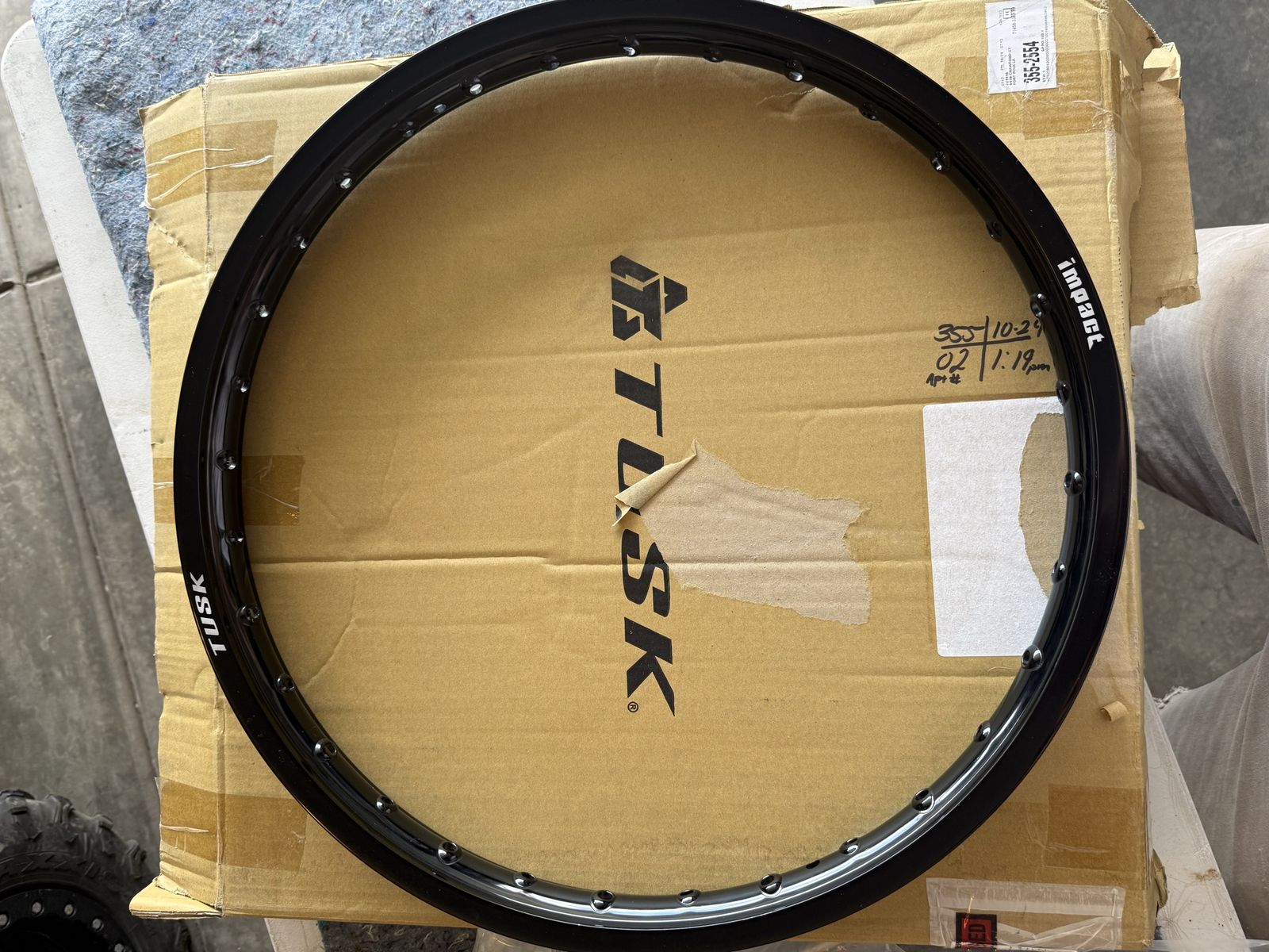 Tusk Impact Front Wheel Rim - 21x1.6" - Black 32-Spoke