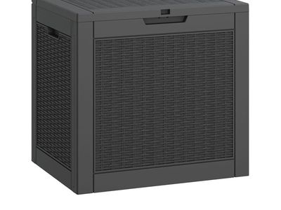 2-pack LHEGO 31 Gallon Resin Outdoor Deck Storage Box - Black