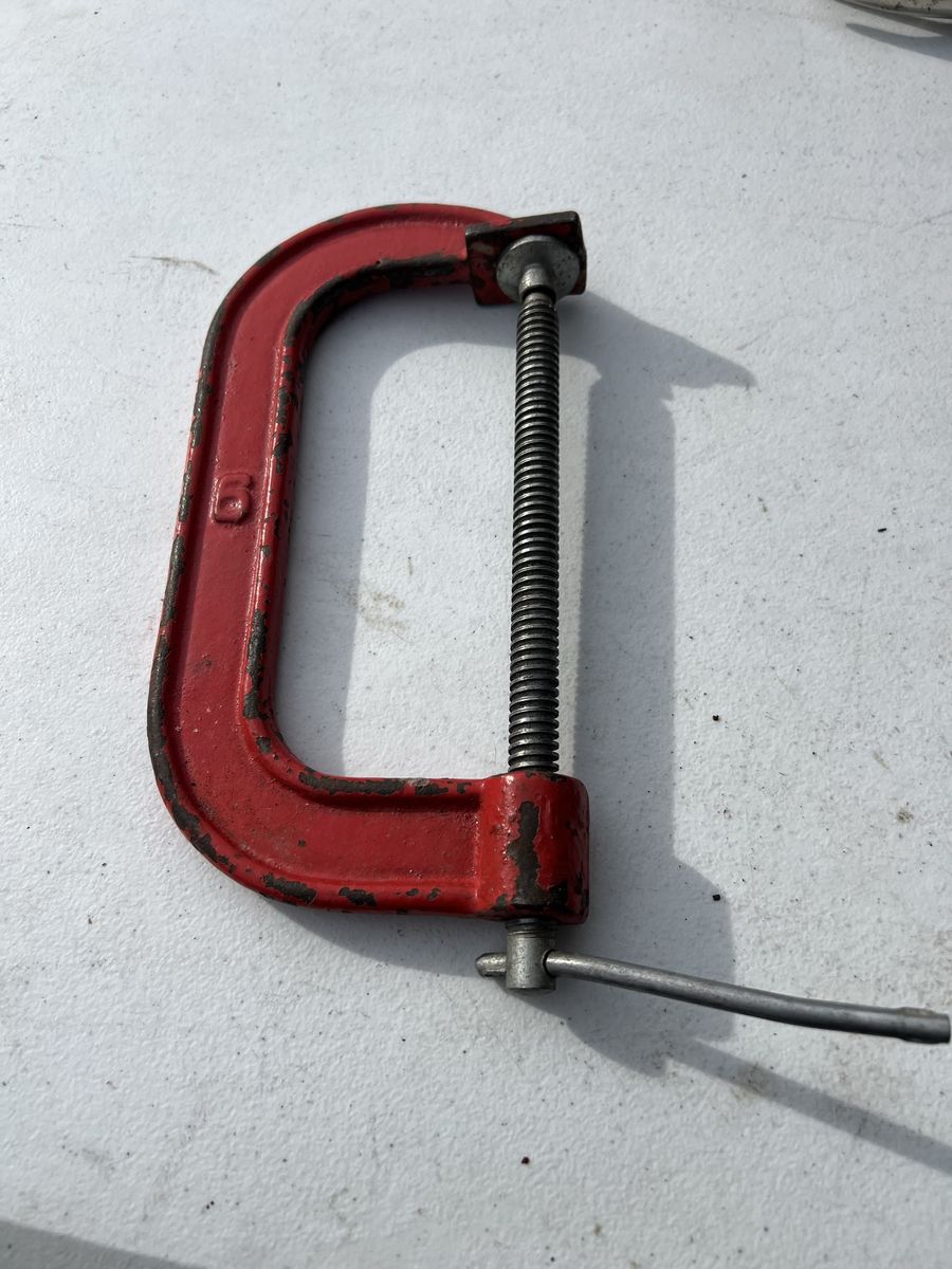 Red Metal C-Clamp