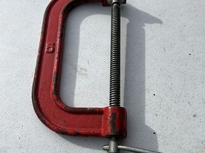Red Metal C-Clamp