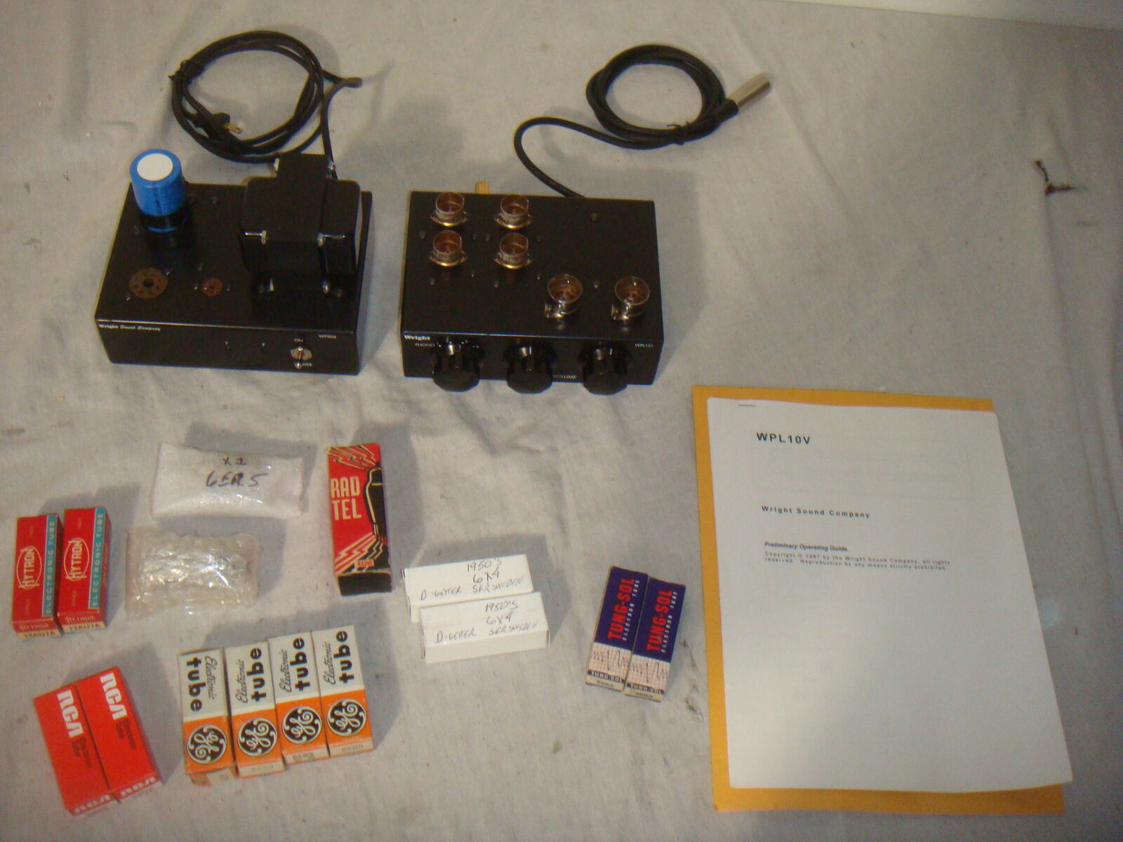 WRIGHT SOUND COMPANY WPL10V PHONO STAGE PREAMP W SPS04 TUBE POWER SUPPLY & TUBES