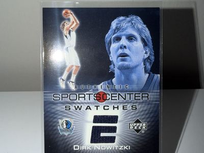 Dirk Nowitzki Authentic Sportscenter Swatches Upper Deck Basketball Trading Card #41